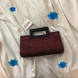 Red and black textured clutch ♥️💐